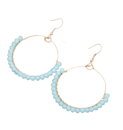 Crystal Beaded Drop Earrings