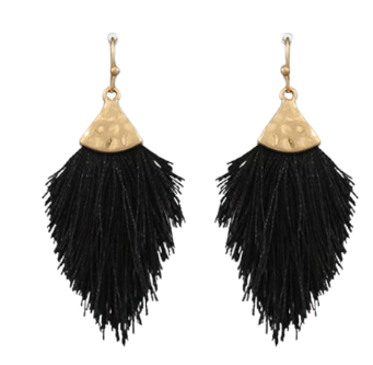 Capped Tassel Earrings - small