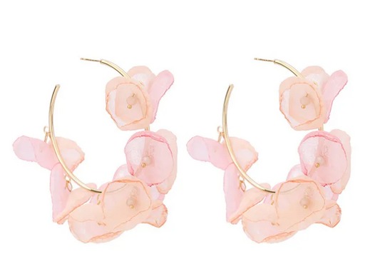 Chiffon Flower Earrings