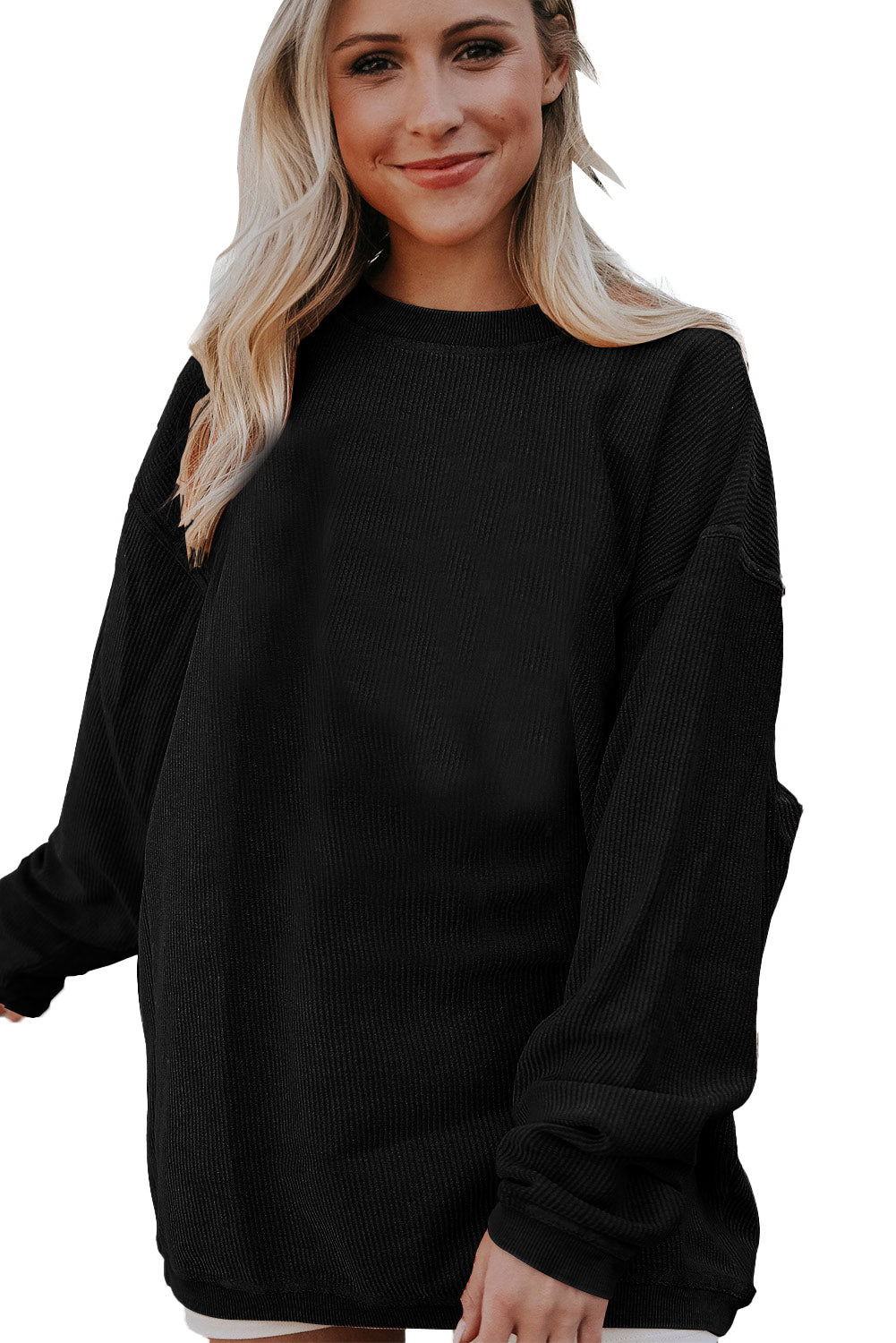 Ribbed Oversized Sweatshirt