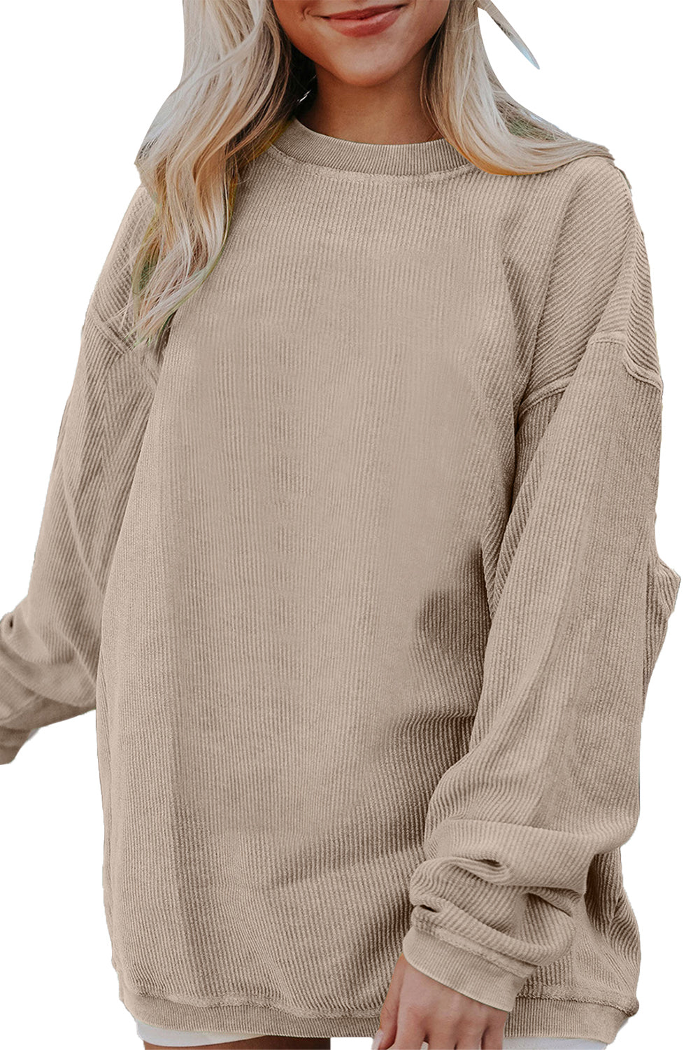 Ribbed Oversized Sweatshirt