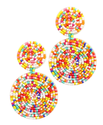 Disk Seed Beads Earrings