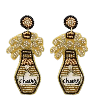 CHEERS Champagne Bottle Earrings