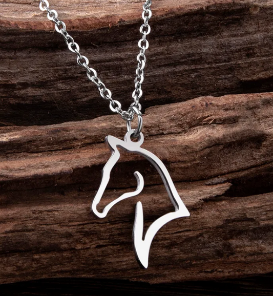 Stainless Steel Horse Pendant Necklace