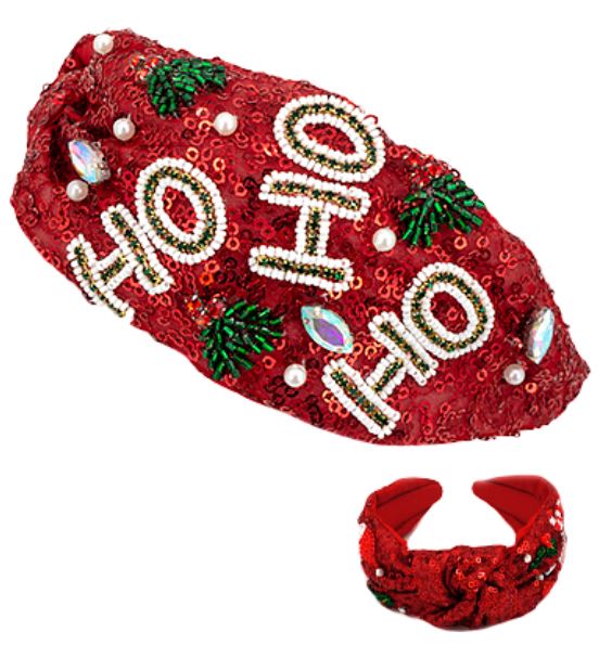 "HOHOHO" Sequin Headband