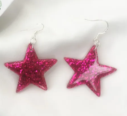 Star Resin Earrings