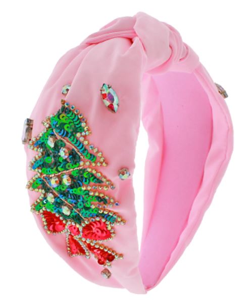 Christmas Tree Headband Pink