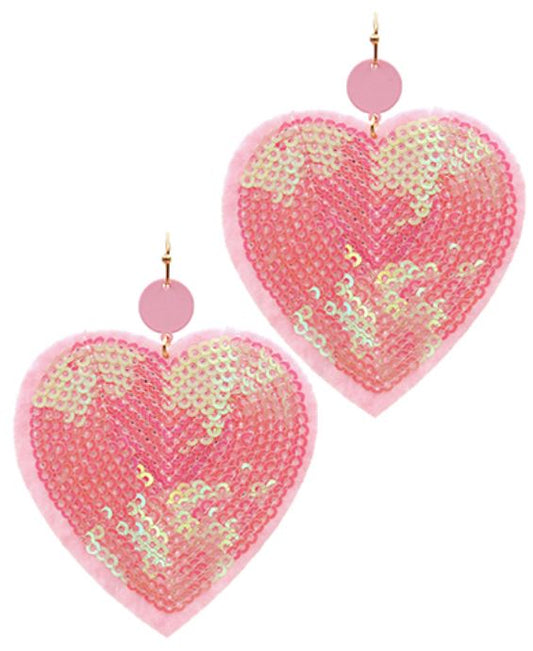 Valentine Sequin Patch Hearts