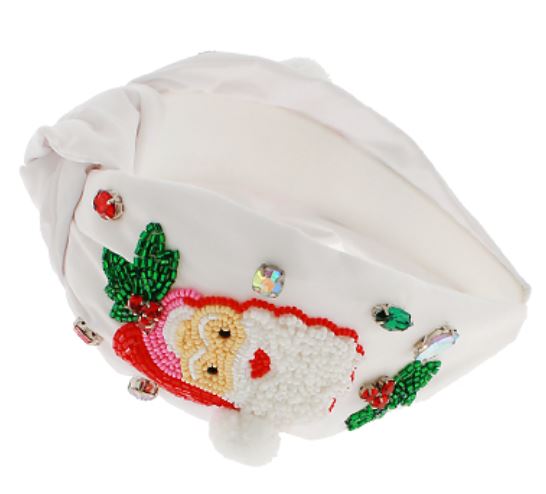 Christmas Santa Headband White