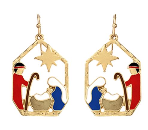 Christmas Nativity Scene Earrings