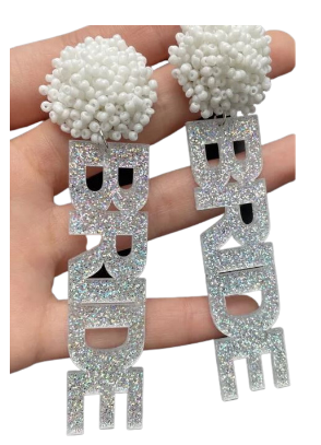 Bride Acrylic Earrings