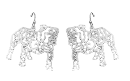 Bulldog Filigree Earrings