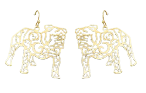 Bulldog Filigree Earrings