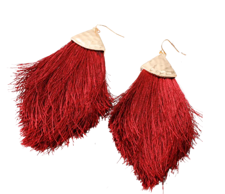 Capped Tassel Earrings - large