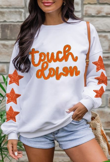 ** PREORDER Glittering Touch Down Star Sleeve Sweatshirt