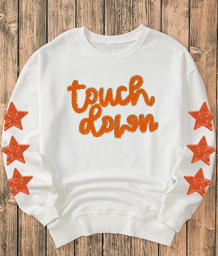 ** PREORDER Glittering Touch Down Star Sleeve Sweatshirt