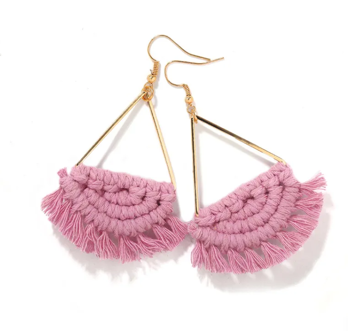 Bohemian Fan-shaped Tassel Earrings