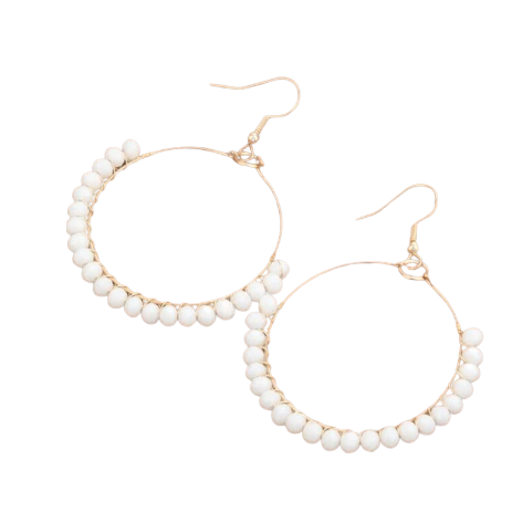 Crystal Beaded Drop Earrings