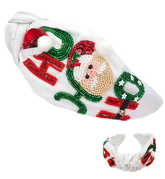 Christmas "HO HO HO" Santa Headband