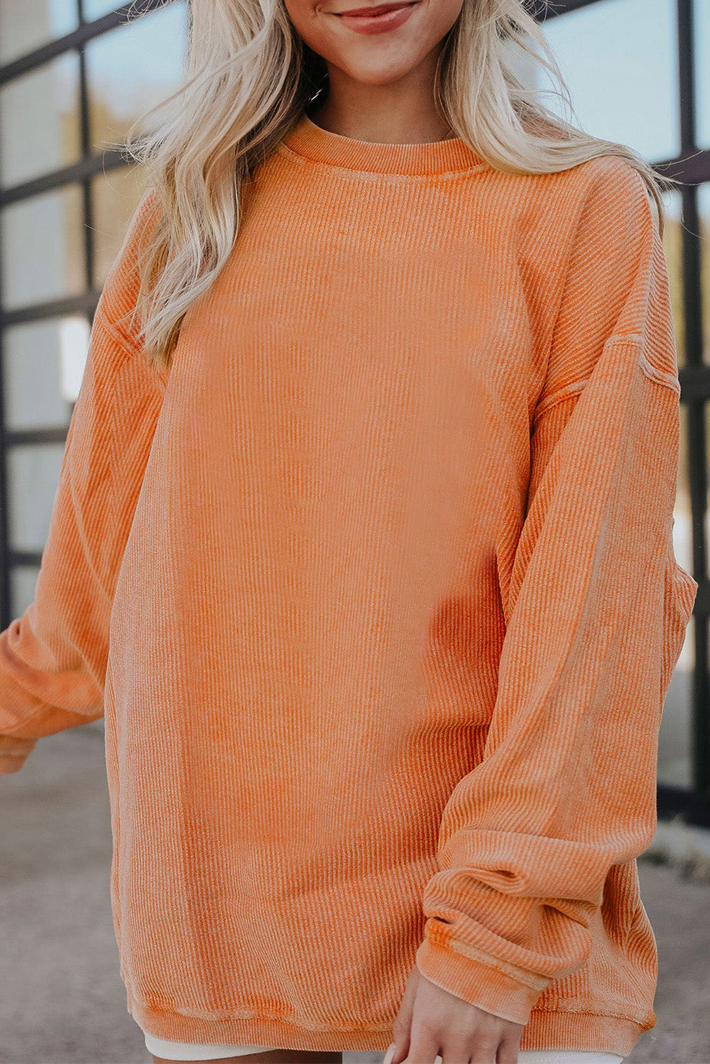 Ribbed Oversized Sweatshirt