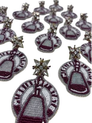 Mississippi State Cowbell Earrings