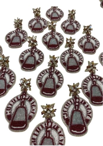 Mississippi State Cowbell Earrings