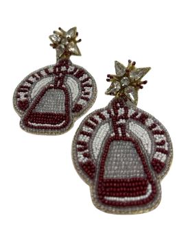 Mississippi State Cowbell Earrings