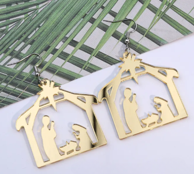 Christmas Nativity Acrylic Earrings