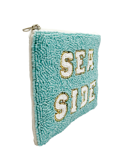 SEA SIDE Beaded Coin Pouch