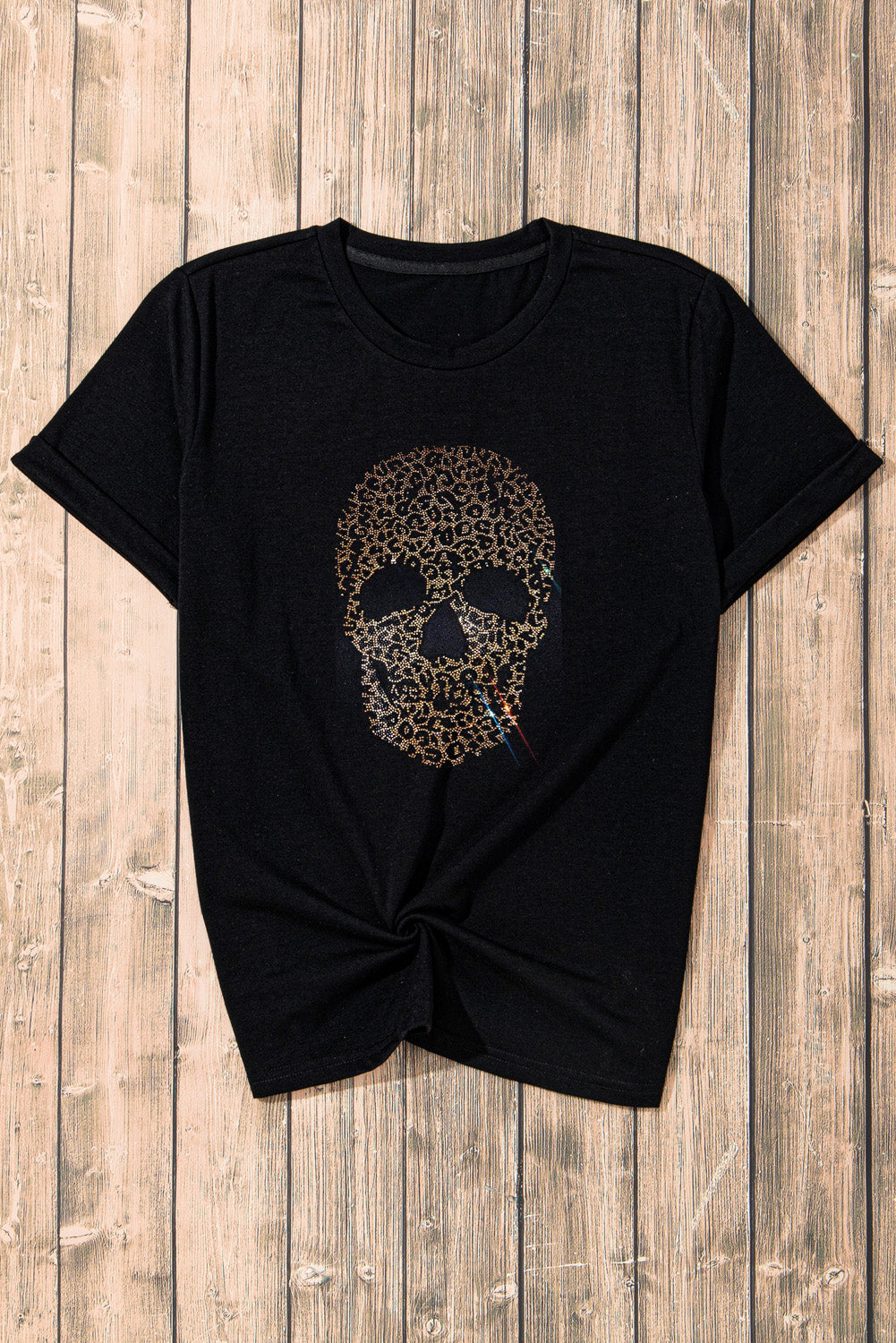 Rhinestone Jaguar Skull Shirt