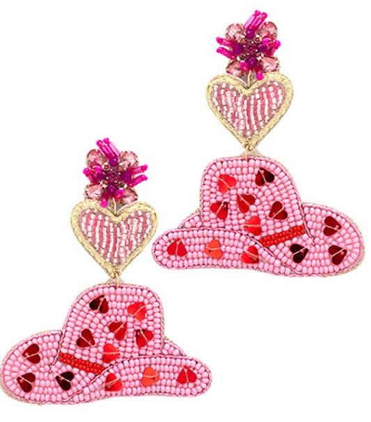 Valentine Cowboy Heart Hats