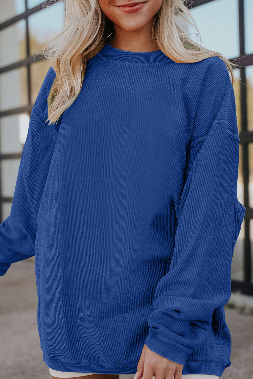 Ribbed Oversized Sweatshirt