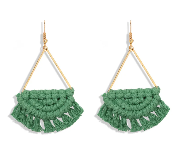 Bohemian Fan-shaped Tassel Earrings