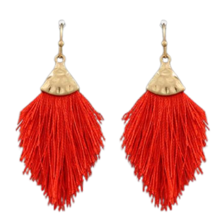 Capped Tassel Earrings - small