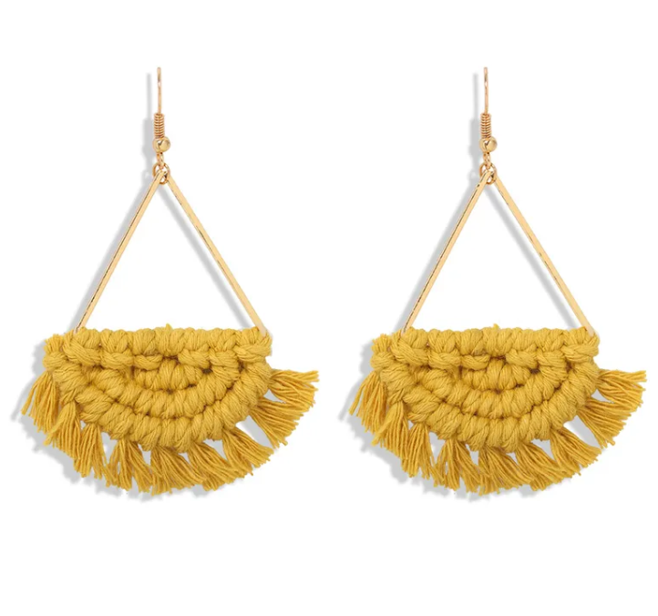 Bohemian Fan-shaped Tassel Earrings