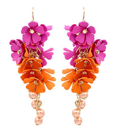 Flower Fringe Earrings