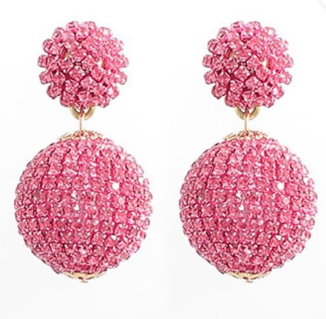 Valentine Crystal Ball Earrings