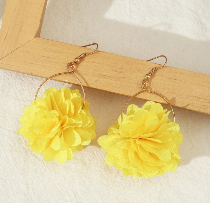 Flower Cloth Earrings