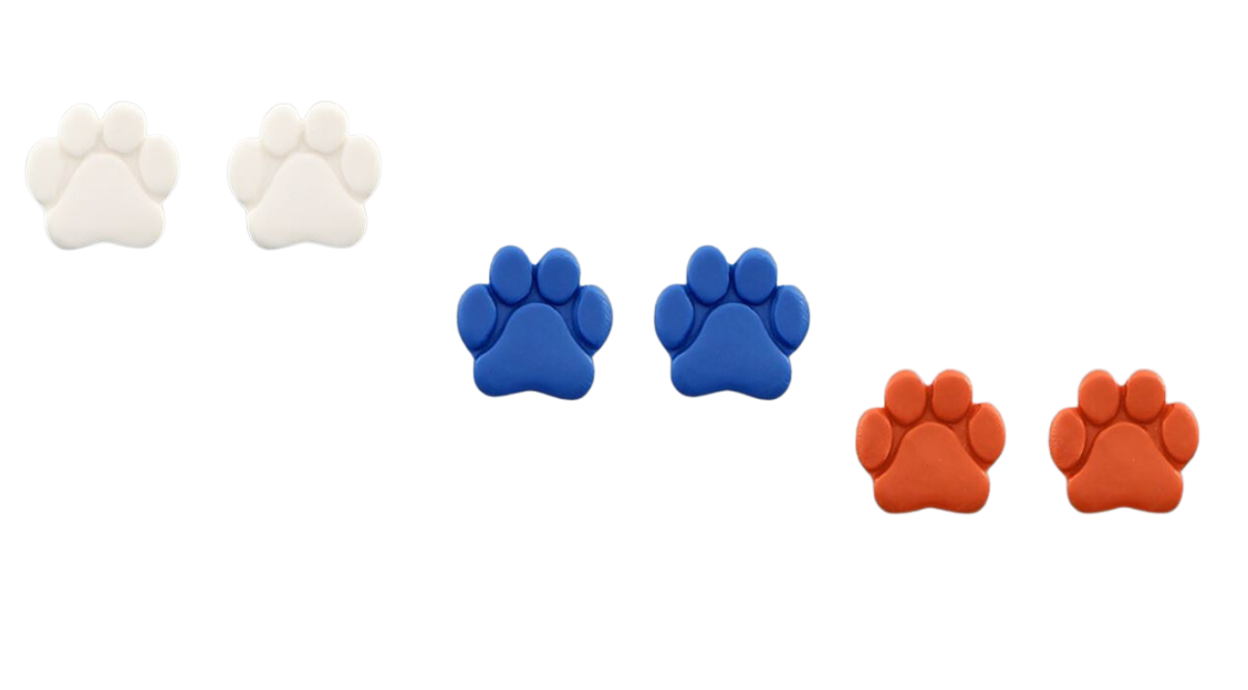 Clay Paw Studs