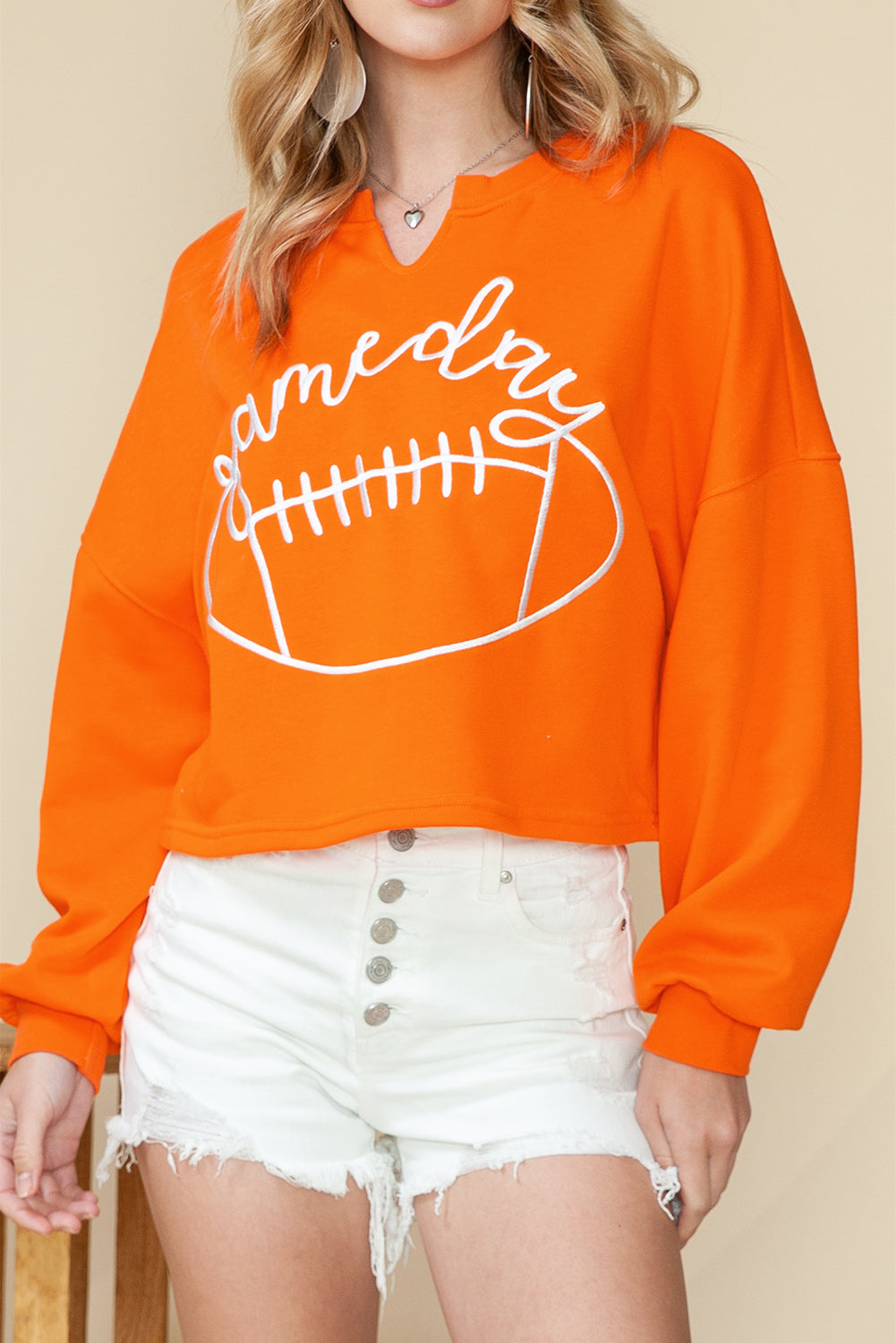 Game Day Cropped Sweatshirt