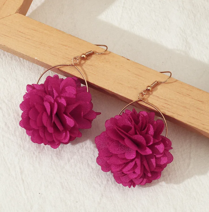 Flower Cloth Earrings