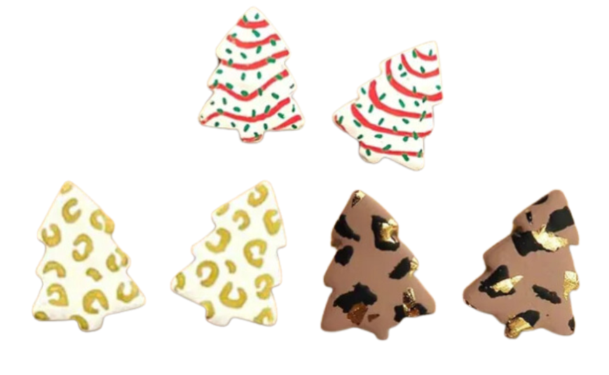 Mini Christmas Tree Studs