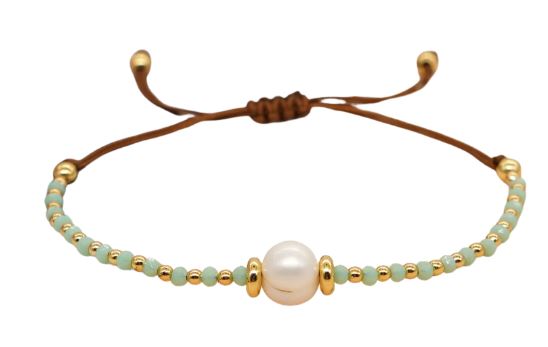 Adjustable Beaded Freshwater Pearl Bracelet