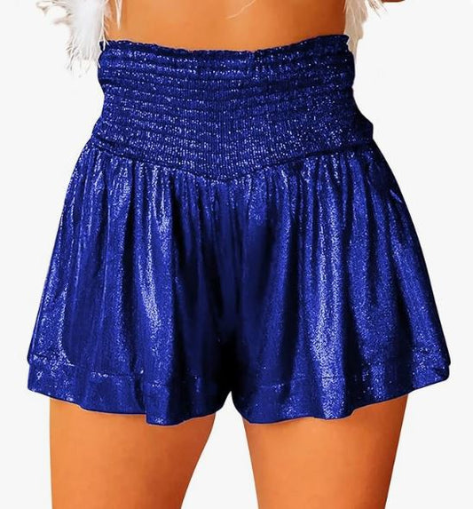 Smocked High Waisted Shorts