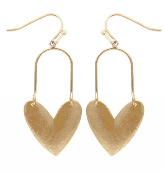 Valentine's Worn Gold Hearts