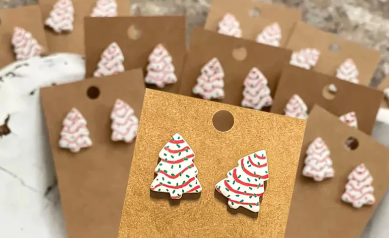 Mini Christmas Tree Studs