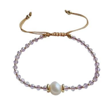 Adjustable Beaded Freshwater Pearl Bracelet