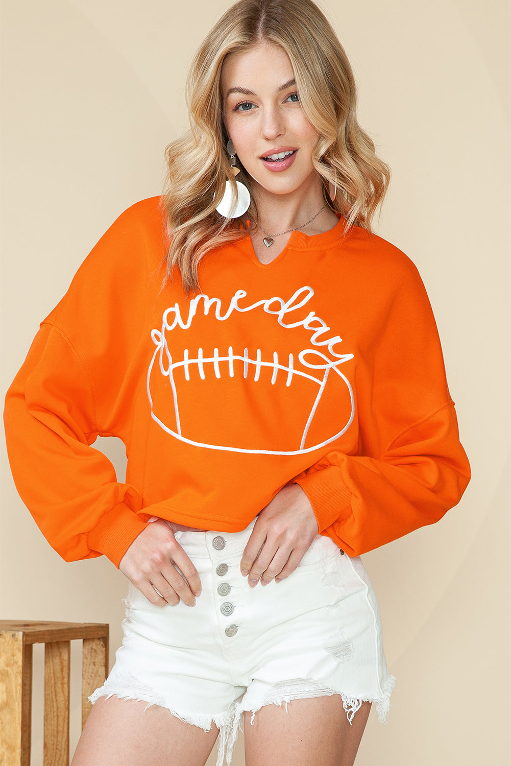 Game Day Cropped Sweatshirt