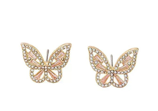 Butterfly Gemstone Studs