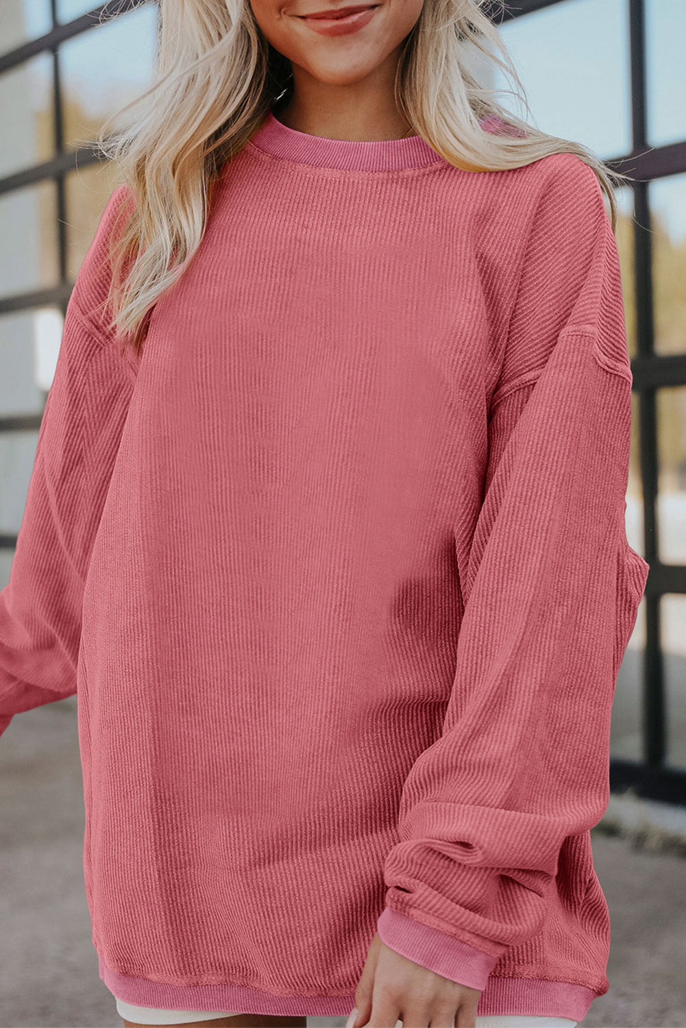 Ribbed Oversized Sweatshirt